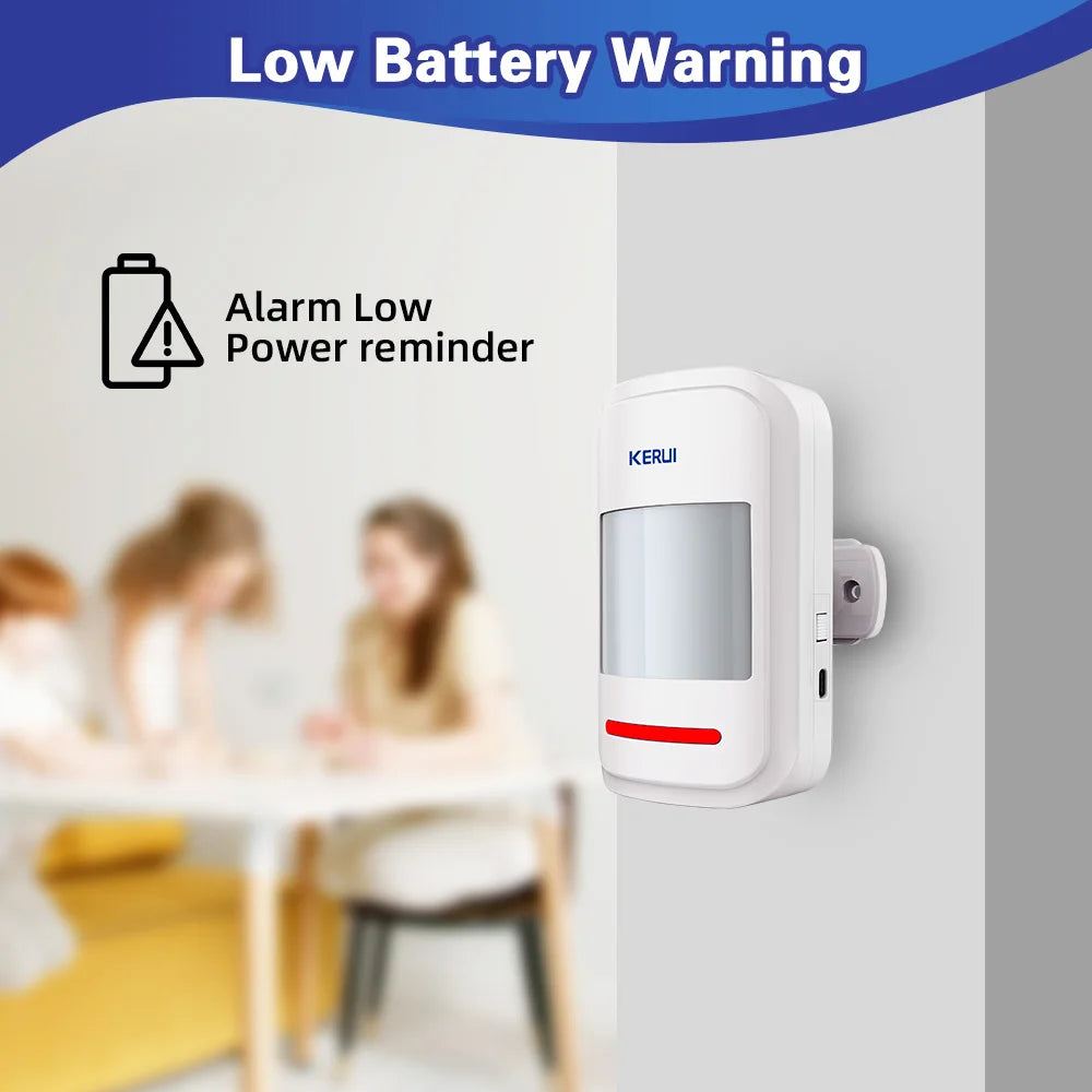 KERUI Wireless PIR Motion Sensor Alarm with Remote, 433MHz