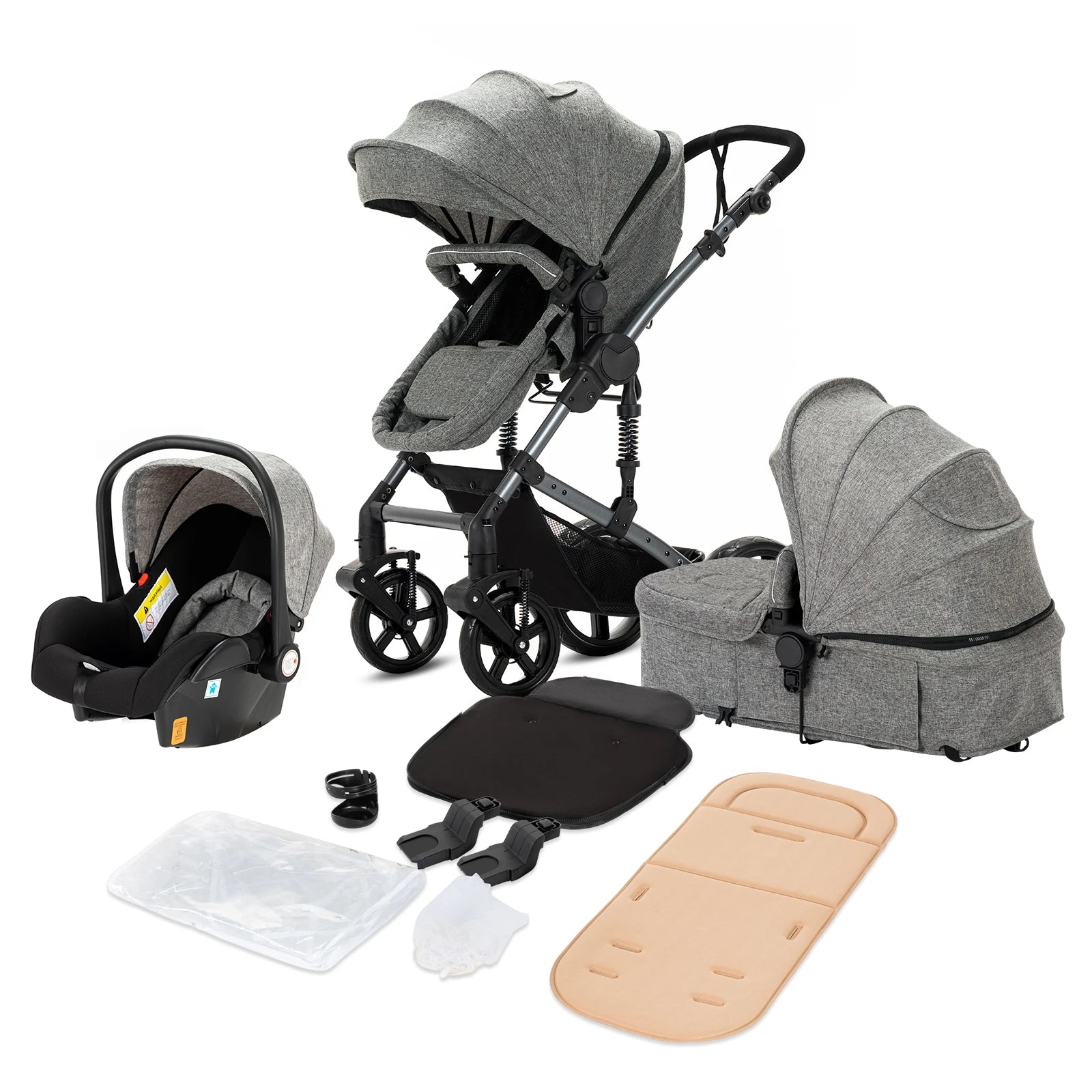 Baby Stroller 3‑in‑1 Lightweight Travel System