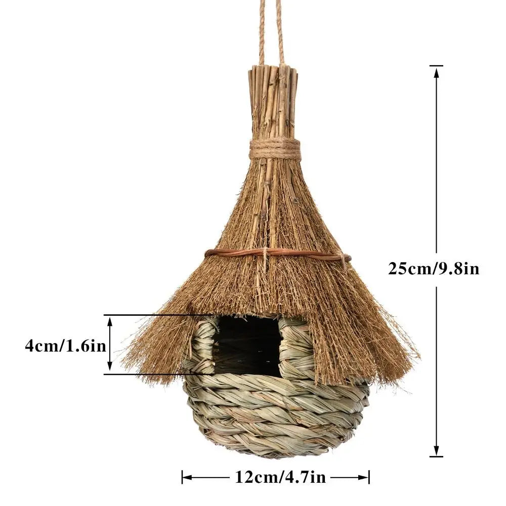 Handwoven Hanging Grass Bird House