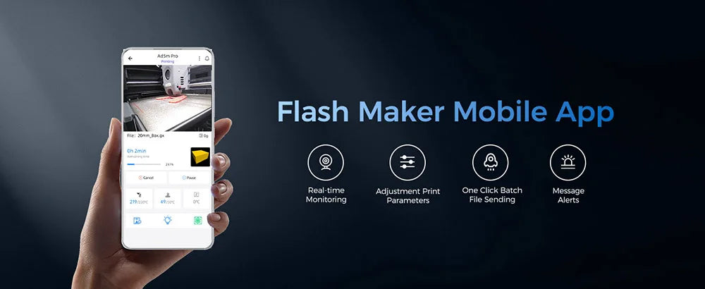 Flashforge Adventurer 5M 3D tlačiareň s vysokorýchlostným automatickým vyrovnávaním