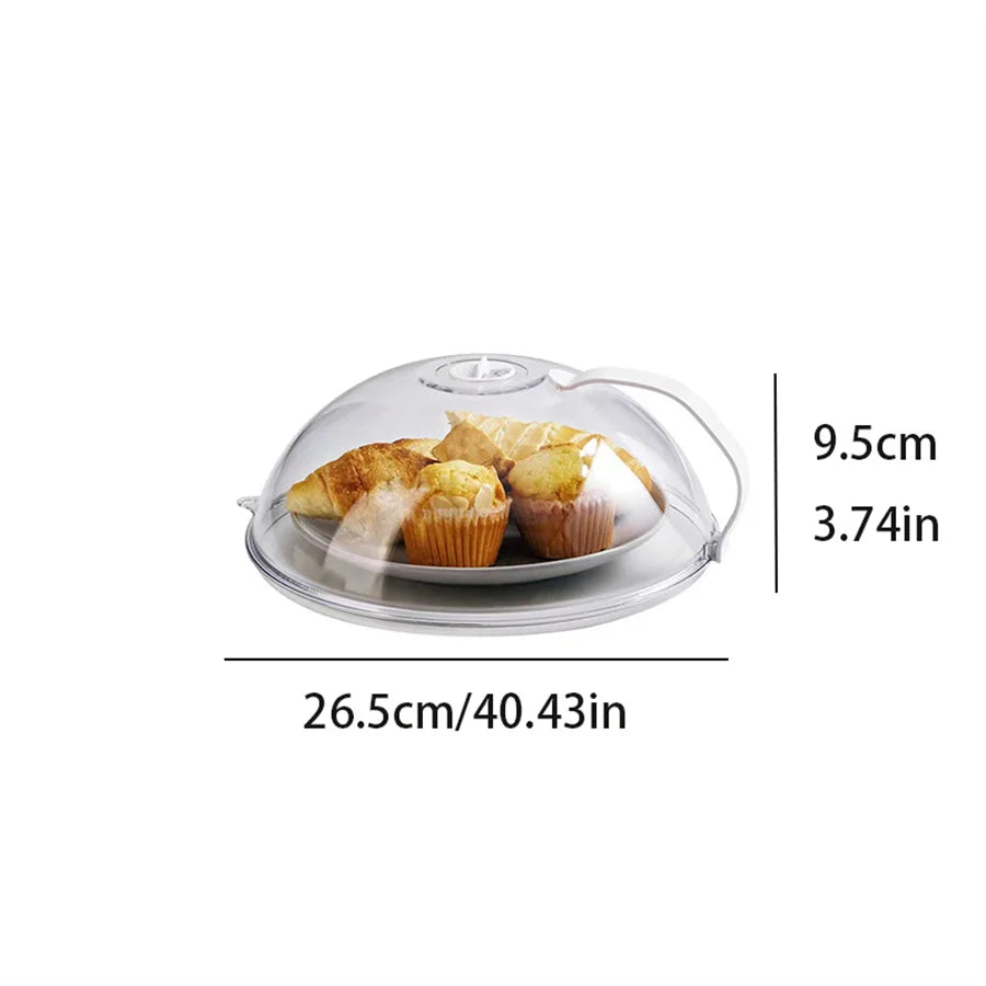 Cloche de protection transparente pour micro-ondes avec poignées