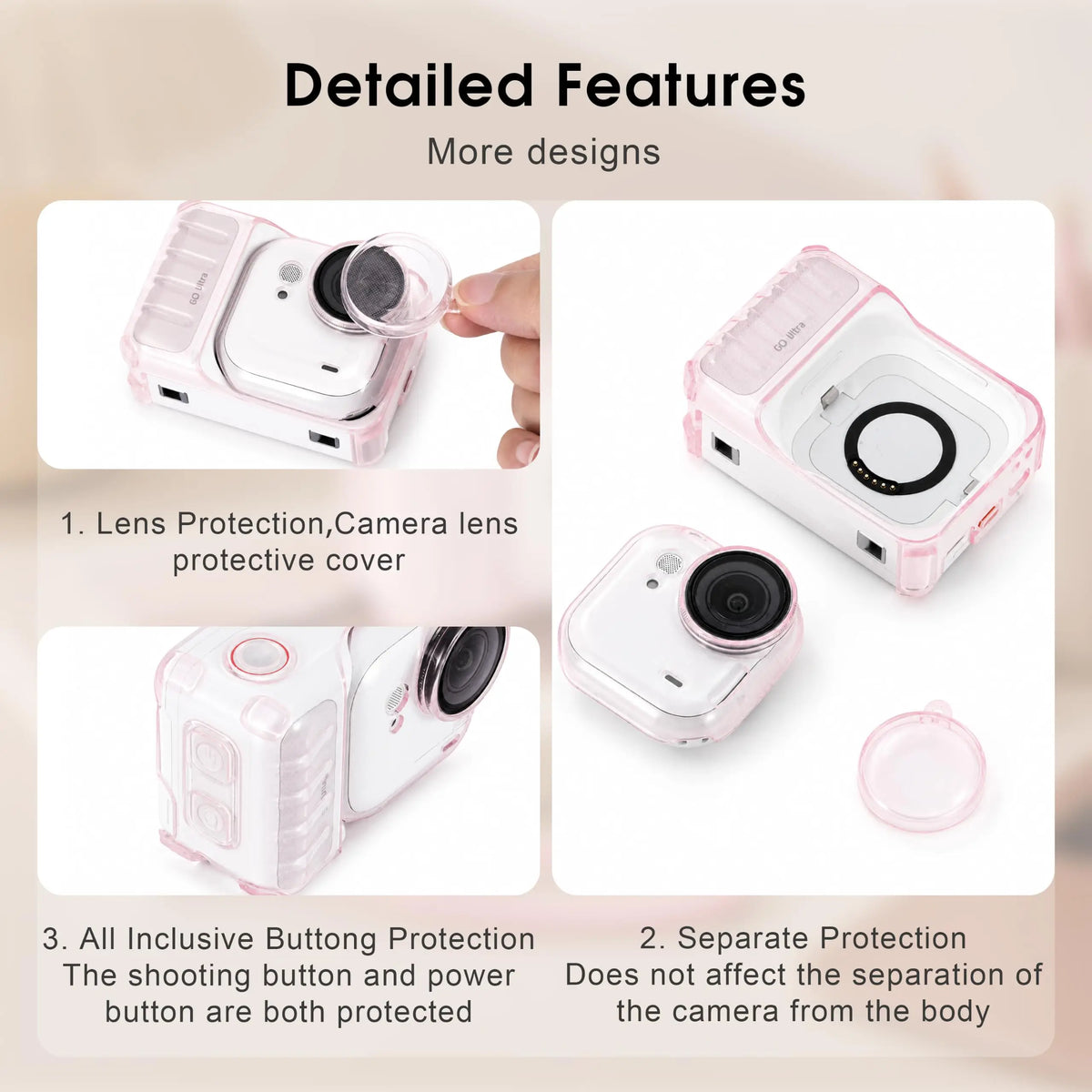 Protective Silicone Case for Insta360 GO Ultra