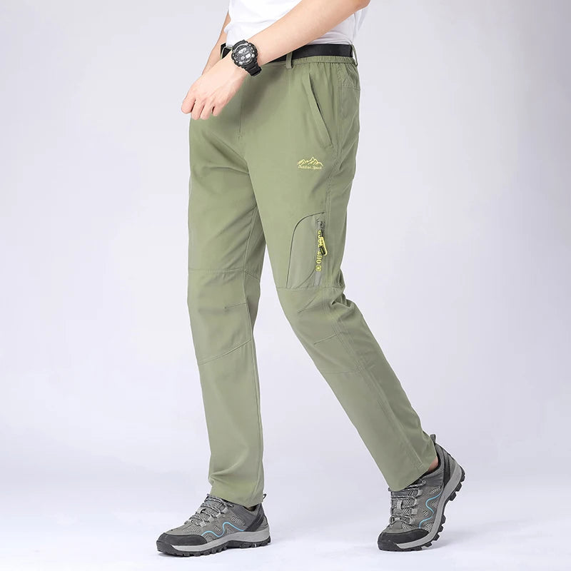 Men’s Quick Dry Hiking Pants Stretch Waterproof Multi Pocket