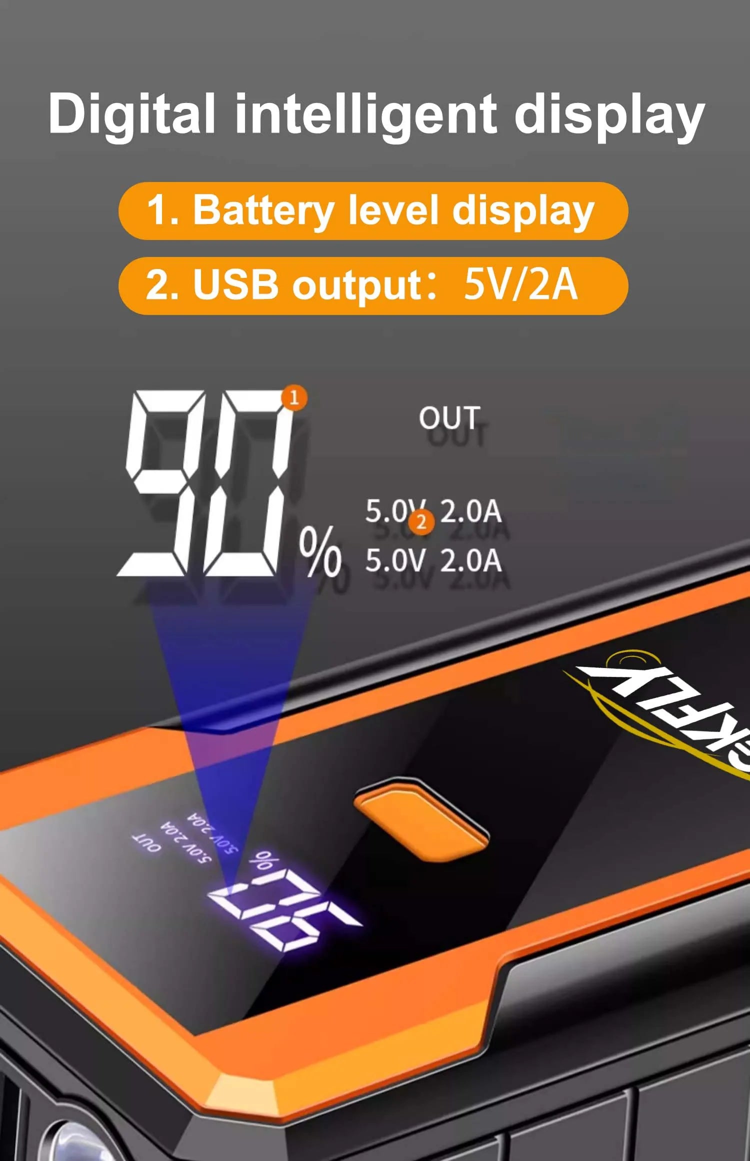 GKFLY 4000A Car Jump Starter Portable Power Bank