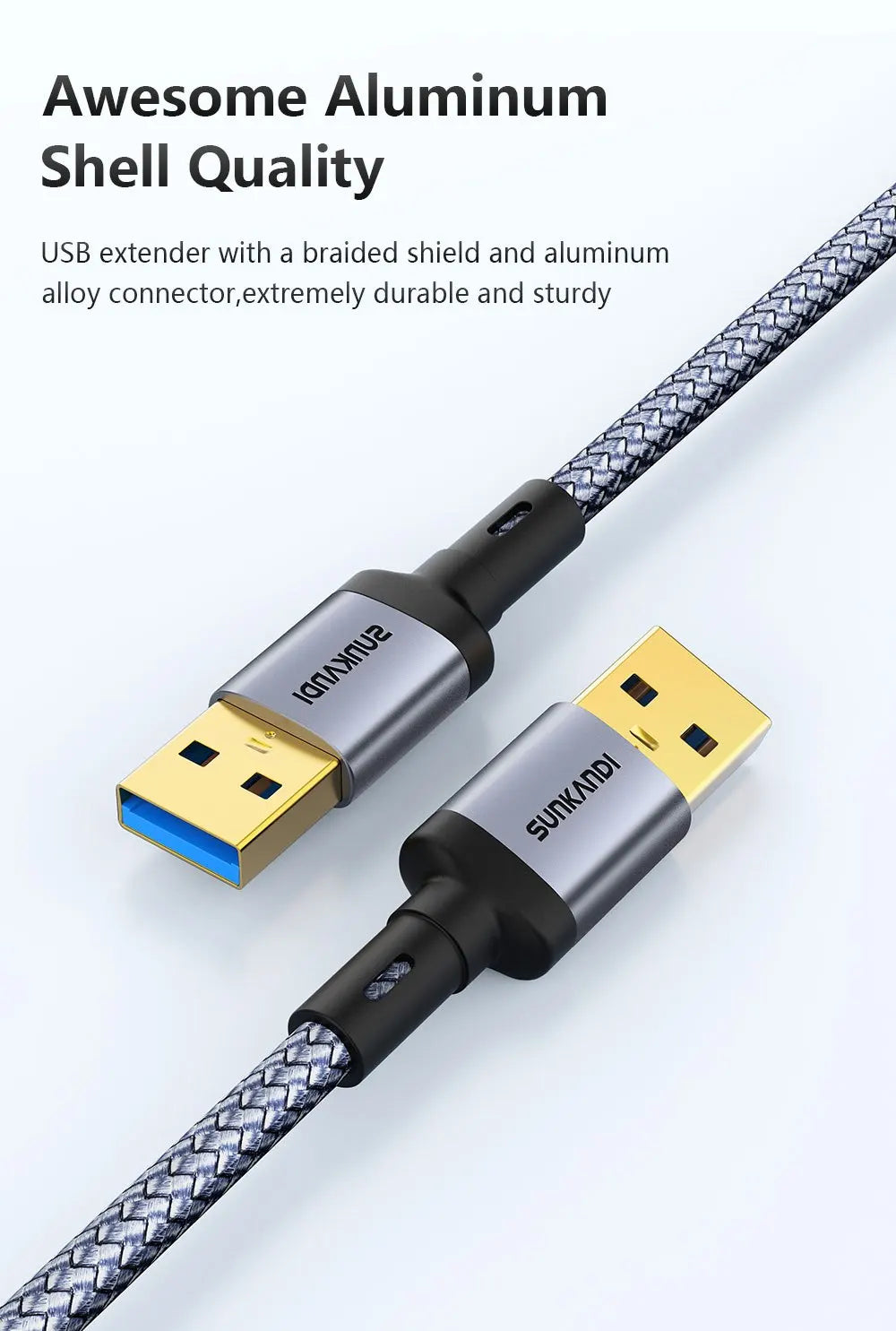 USB-A-auf-USB-A-Kabel, Stecker auf Stecker