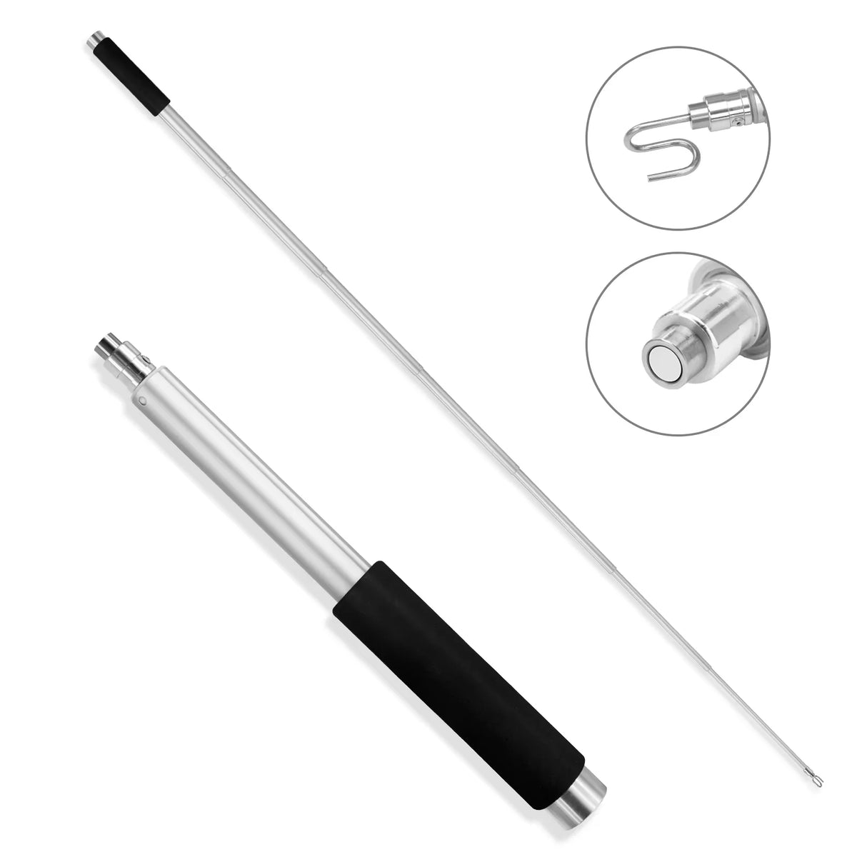 Telescopic Magnetic Pickup Pole with Hook