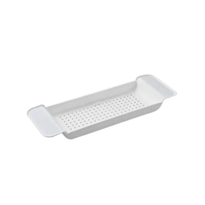 Multi-Function Retractable Bathtub Storage Rack Bath Tray Shelf Tub Towel Storage Shelf Kitchen Sink Drain Holder