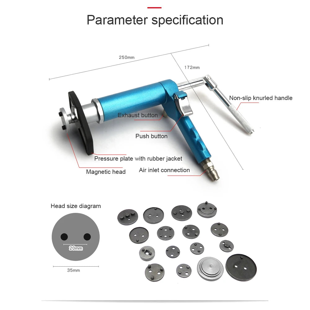 Unele pneumatic freno piston instrument