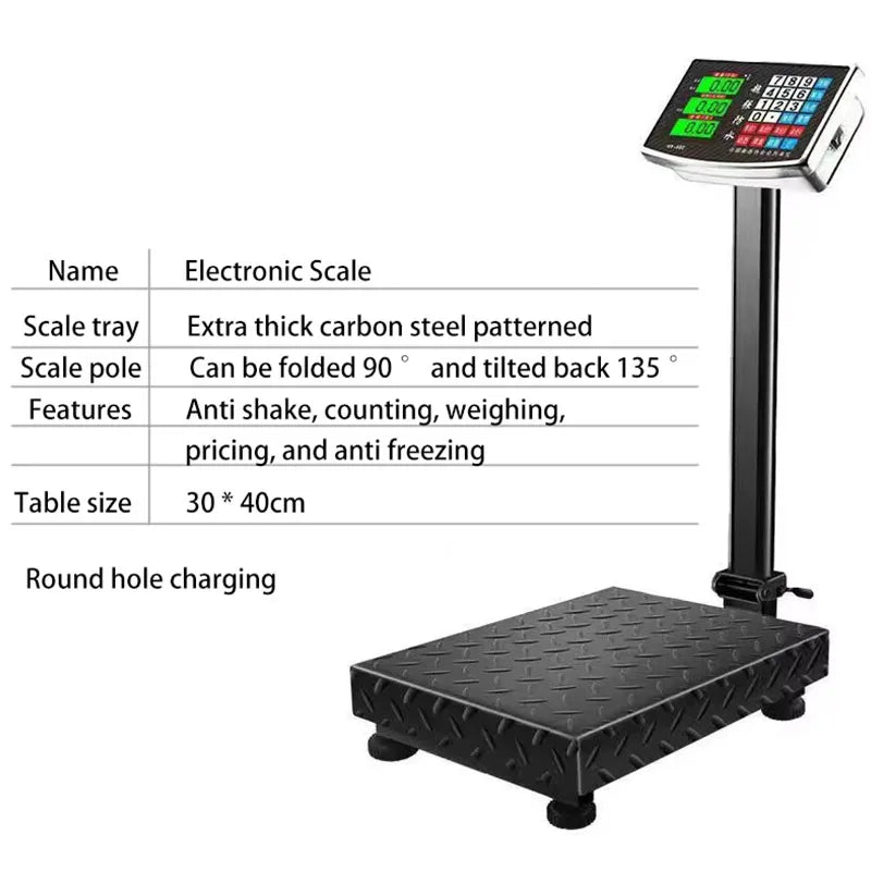 Balanza electrónica plegable 150kg Acero inoxidable Recargable Digital de banco para equipaje Envíos Postales Comerciales