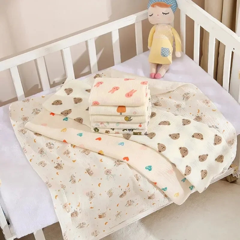 Baby Muslin Swaddle Blanket 80×80cm