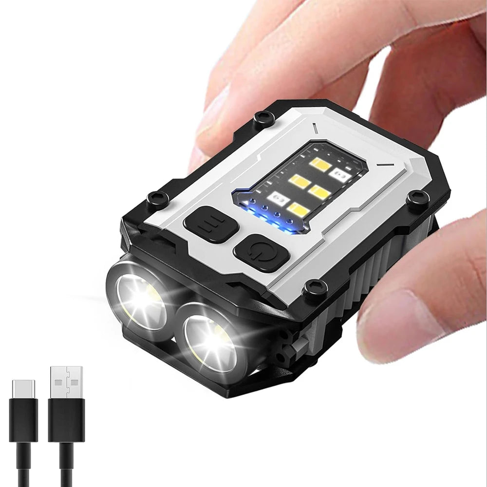 Lanterna do Bolso Potente, Lanterna Magnética, LED Super Brilhante, EDC Mini Lanterna de Includes COB LED