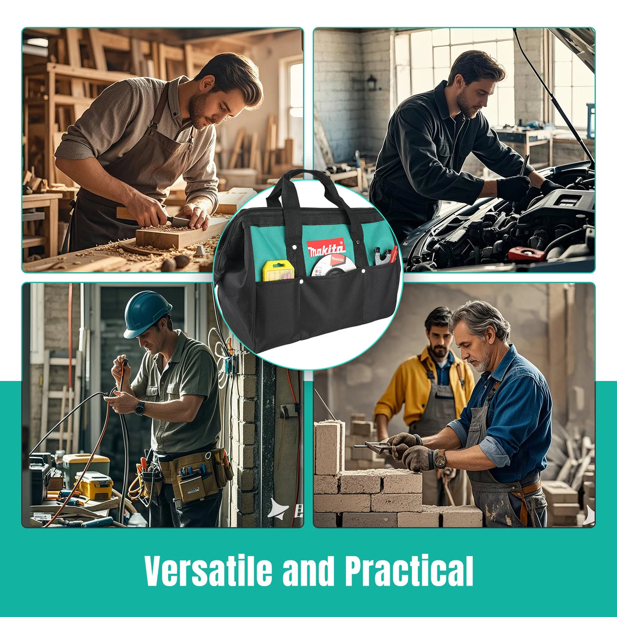 Double-Layer Oxford Tool Bag for Makita Tools