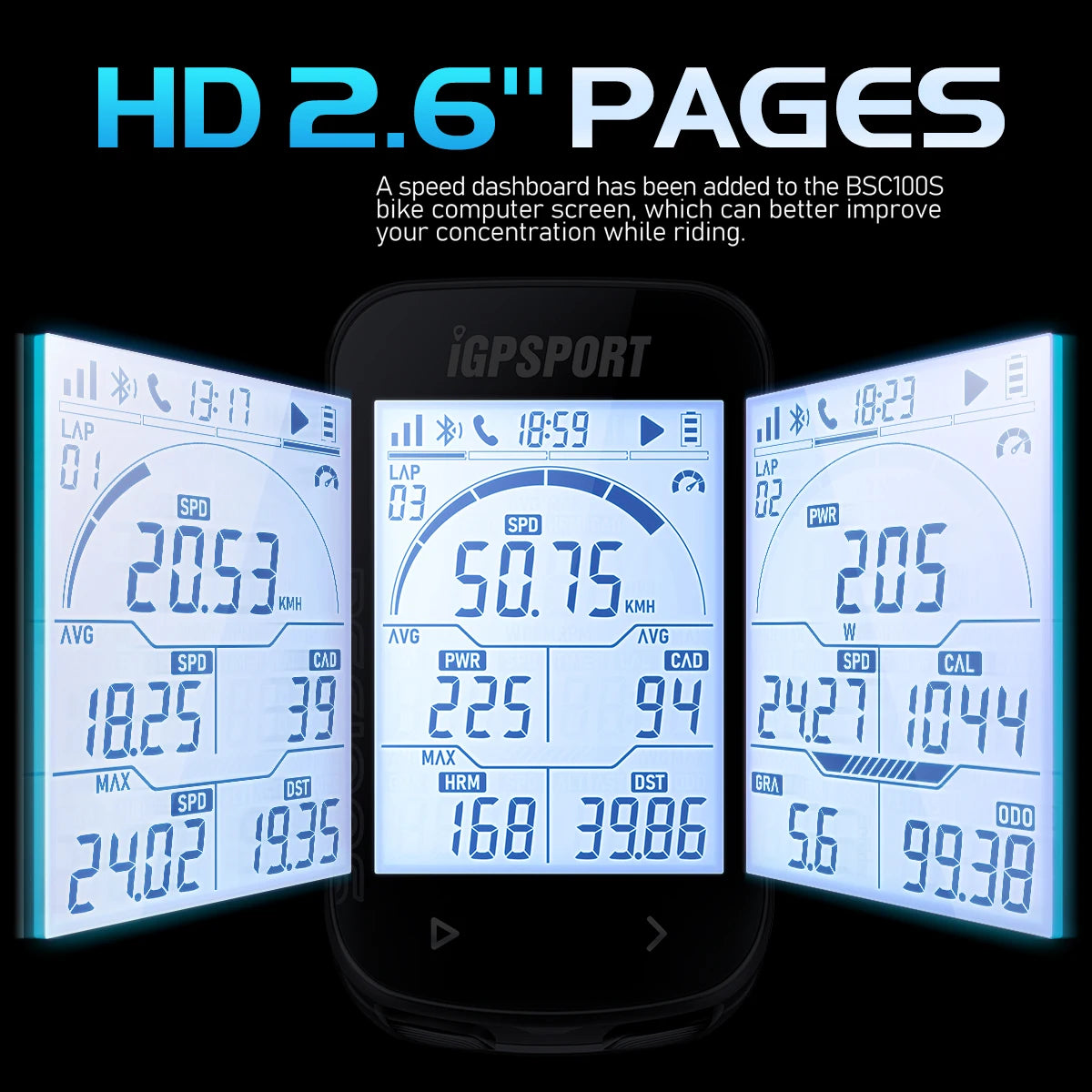 iGPSPORT BSC100S GPS Odometer Cycling Bike Computer Sensors Cycl Speedomet Riding Cycling Speedometer 2.6‘’ large screen