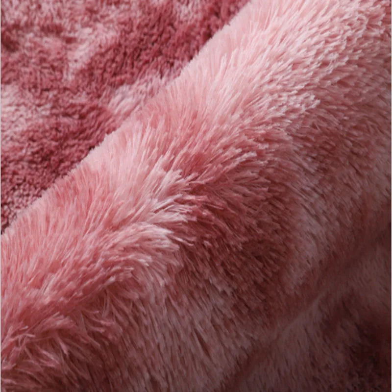 White Fluffy Hall Carpet Modern Living Room Bedroom Home Decor Large Mats Thickened Non-Slip Girl Children's Room Pink Furry Rug
