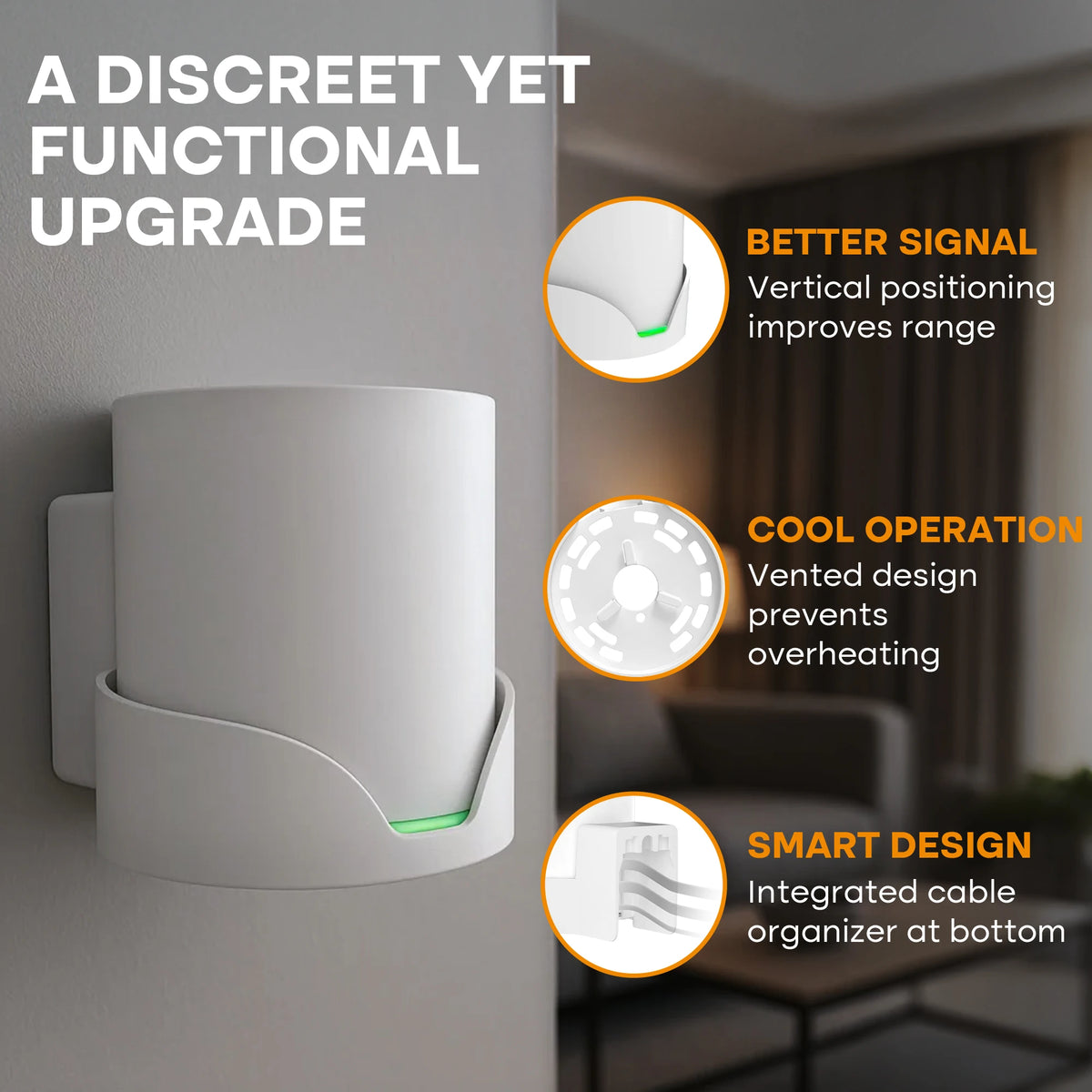 حامل جداري لوحدات TP-Link Deco Mesh Wi-Fi، عبوة من 1–3 قطع