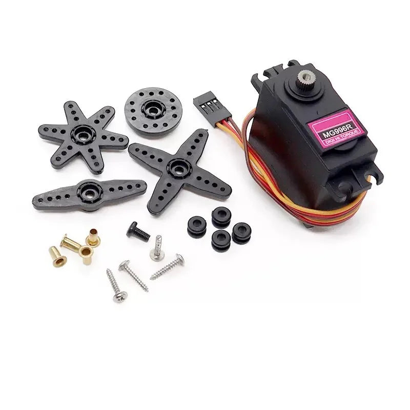 Cyfrowe serwo RC MG996R z metalowymi przekładniami, 180° lub 360°
