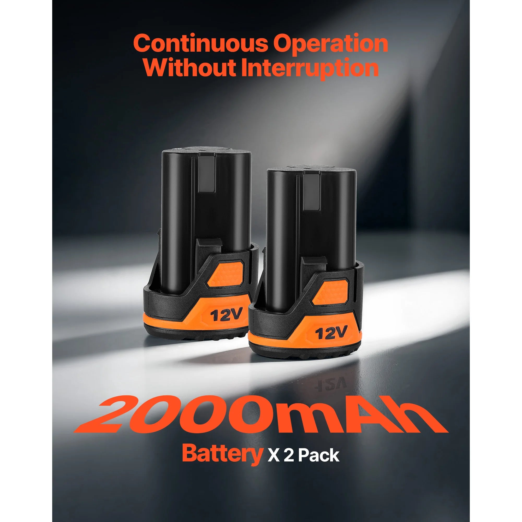 Cordless Electric Ratchet Wrench Set with Dual Batteries & Sockets