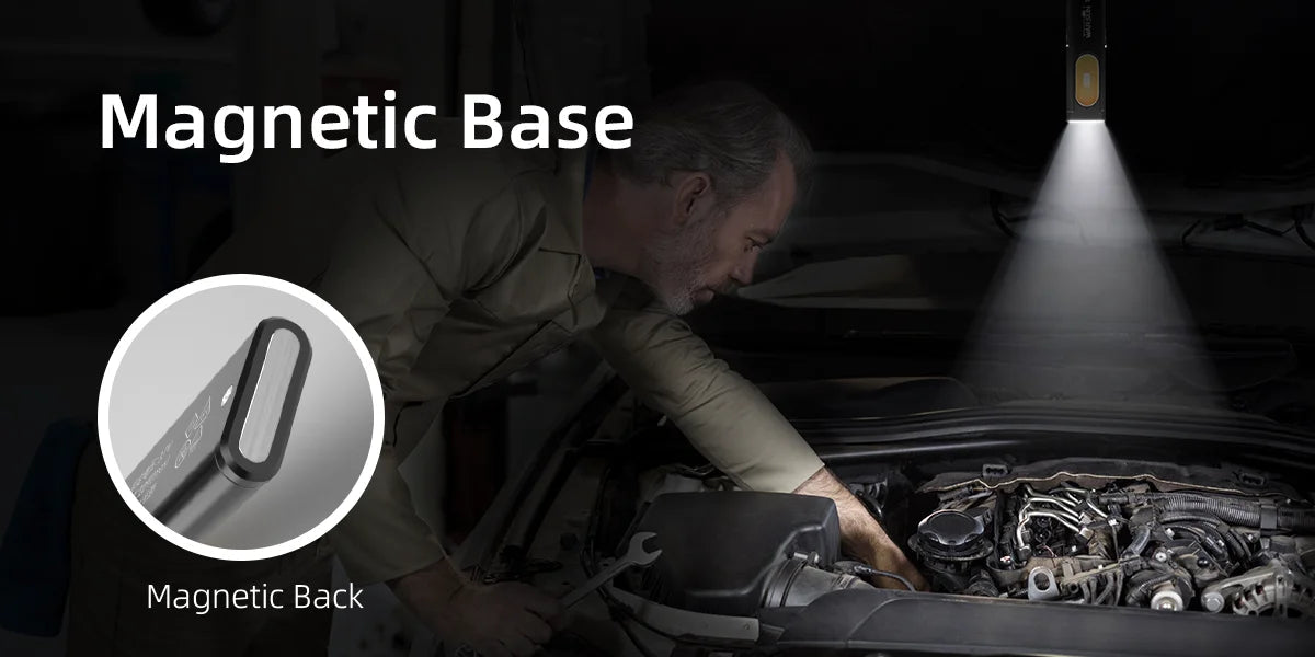 Warsun LED Keychain Flashlight USB-C Rechargeable 600Lm Portable Mini Torch Light Pocket Lantern Flood Work Light With Magnet