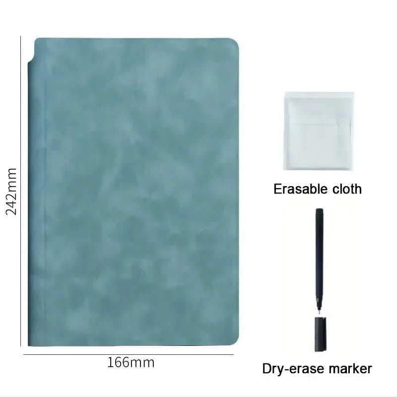 Reusable A5 Whiteboard Notebook Set with Pen and Wipe Cloth