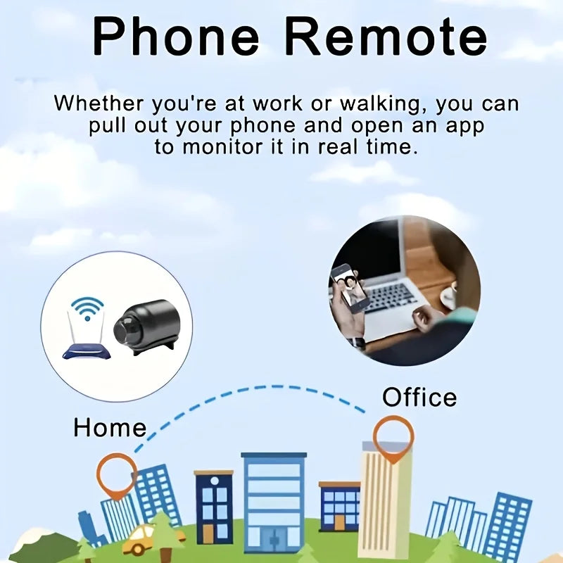 Mini caméra HD WiFi 1080P Enregistreur vidéo sans fil à distance