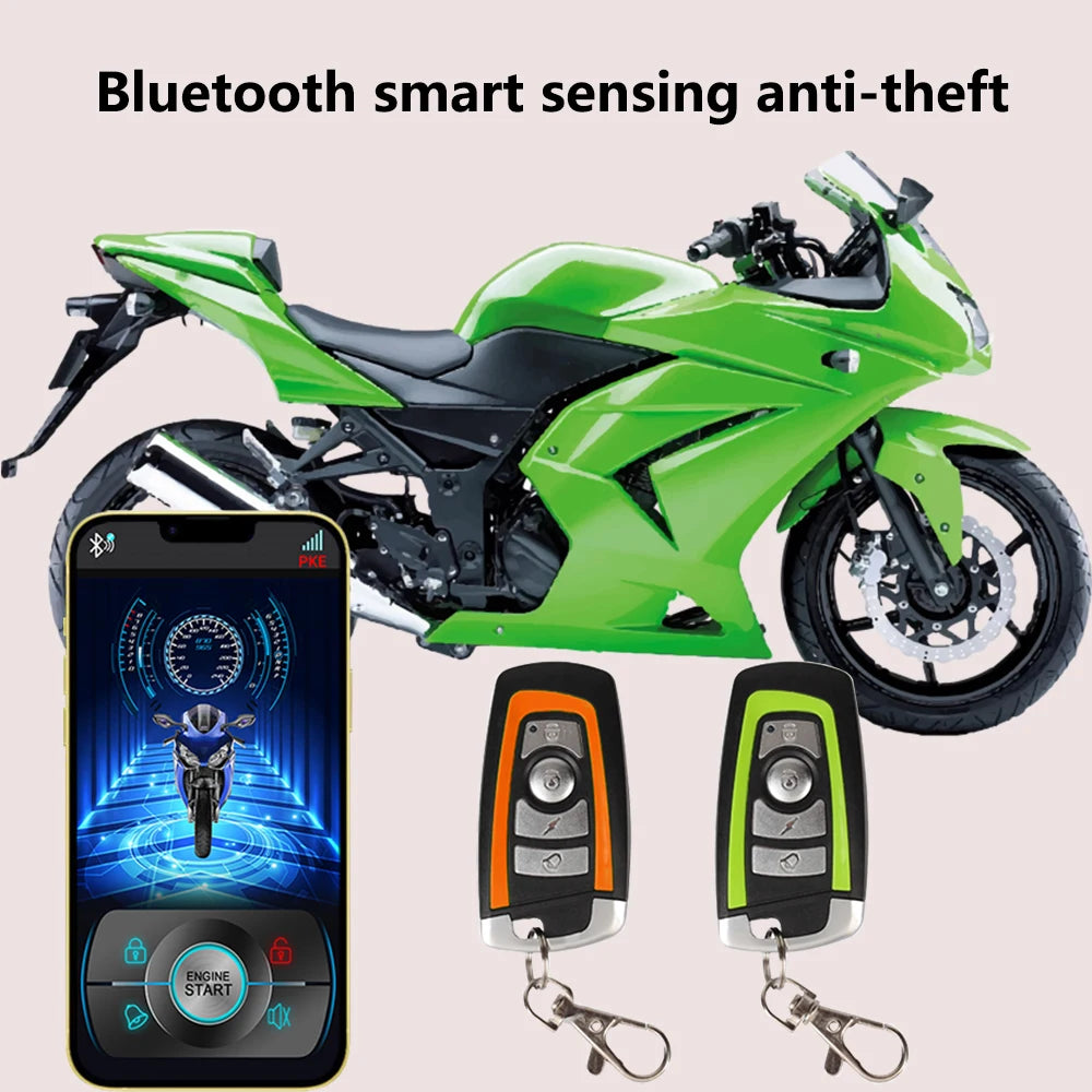 Bluetooth Motorcycle Anti-Theft Alarm with PKE Sensing and App Control