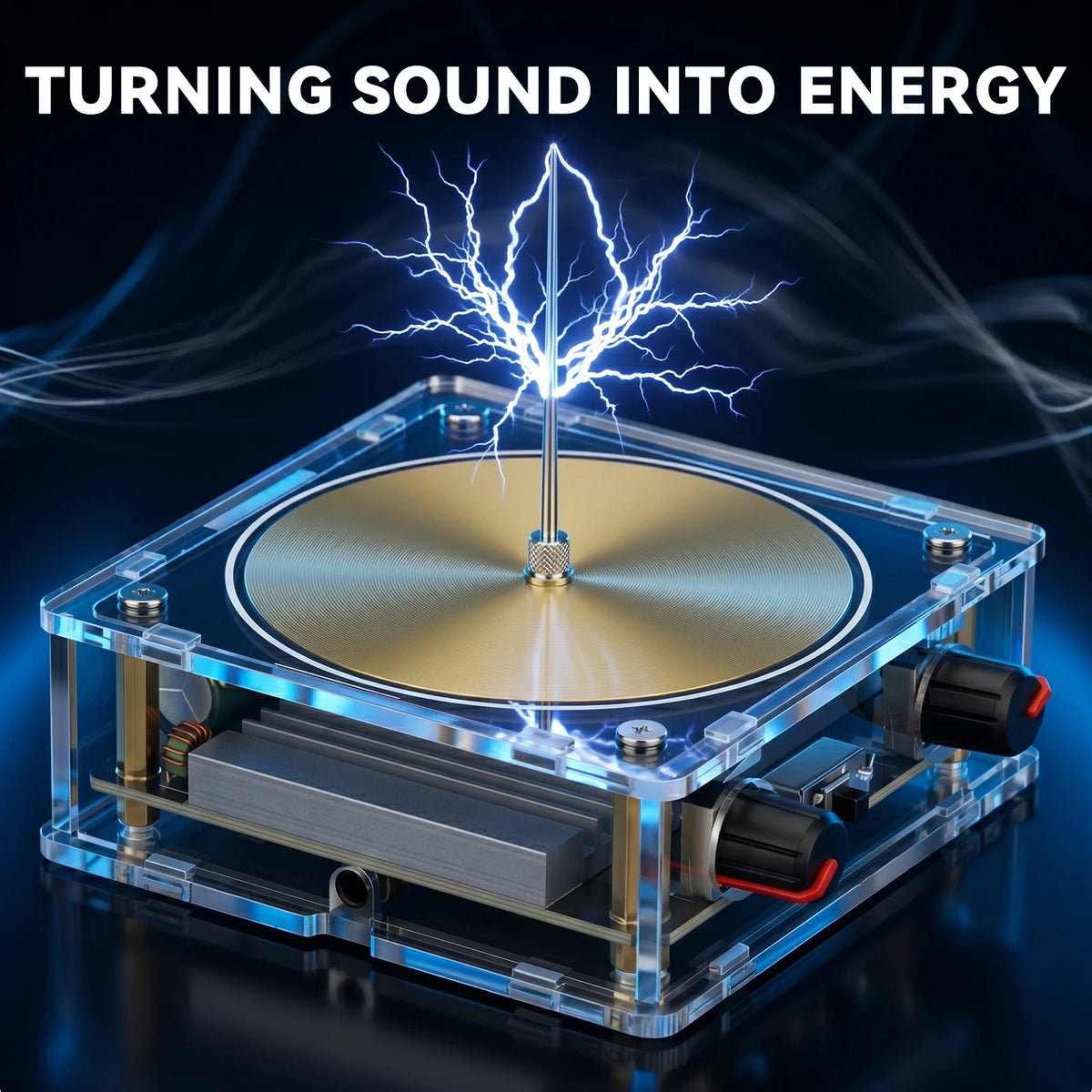 Music Reactive Plasma Coil Desktop Display