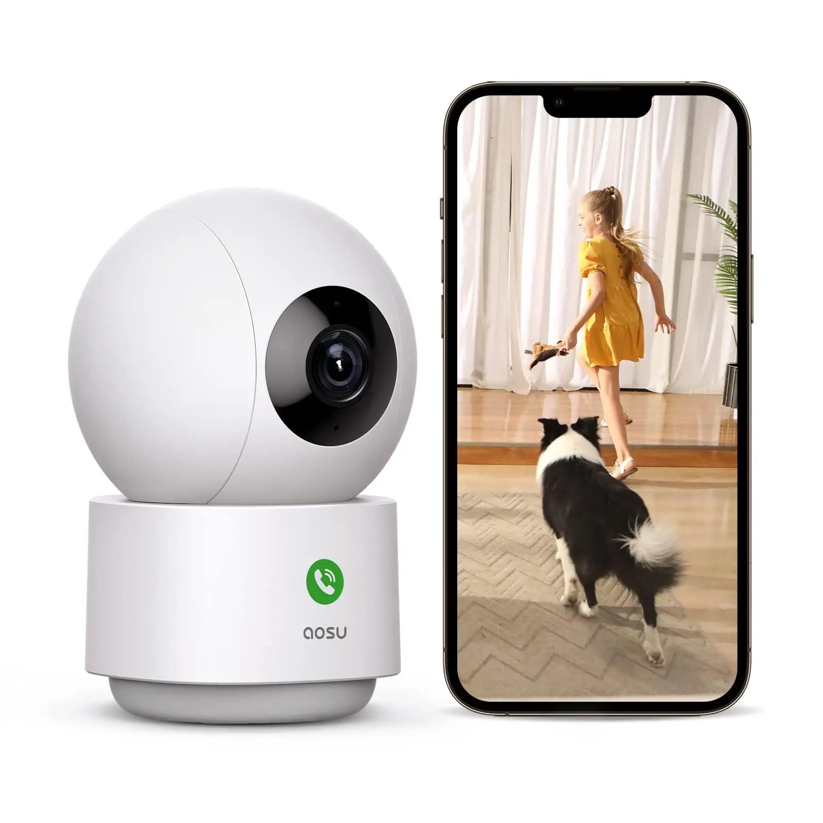3MP Solar Security Camera and Baby Monitor with Two-Way Audio