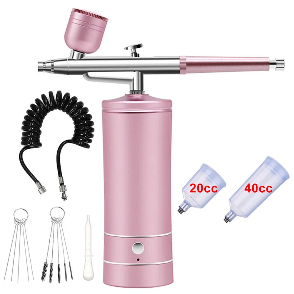 Airbrush Nails Art Painting Compressor Portable Air Brush Cake Paint Spray Gun Cordless Mini Airbrush For Nail Decoration Makeup
