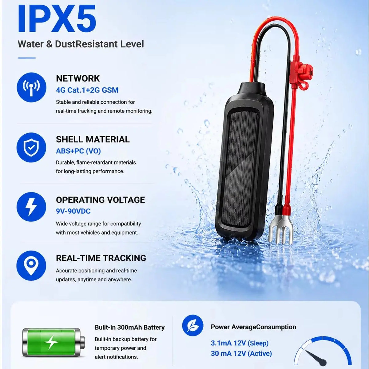 4G Mini Tracker Waterproof Built-in Battery GPS for Car Vehicle GPS Device Motorcycle with Online Tracking Software