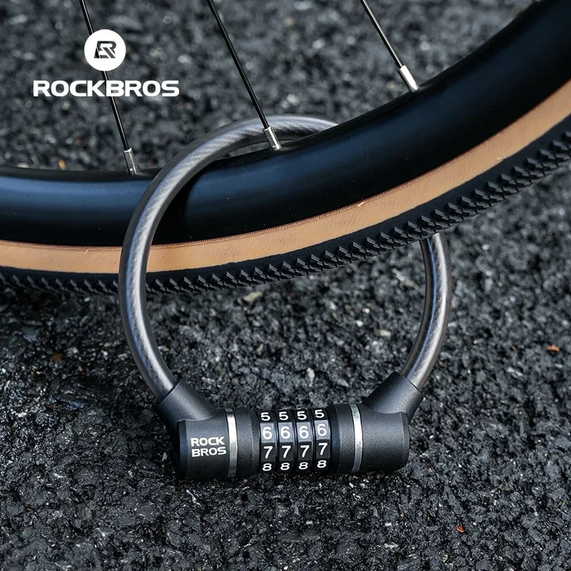 4-Digit Steel Cable Bicycle Lock, 29cm