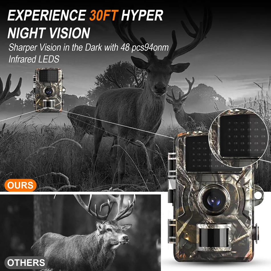 16MP 1080P Infrared Trail Camera for Wildlife Monitoring