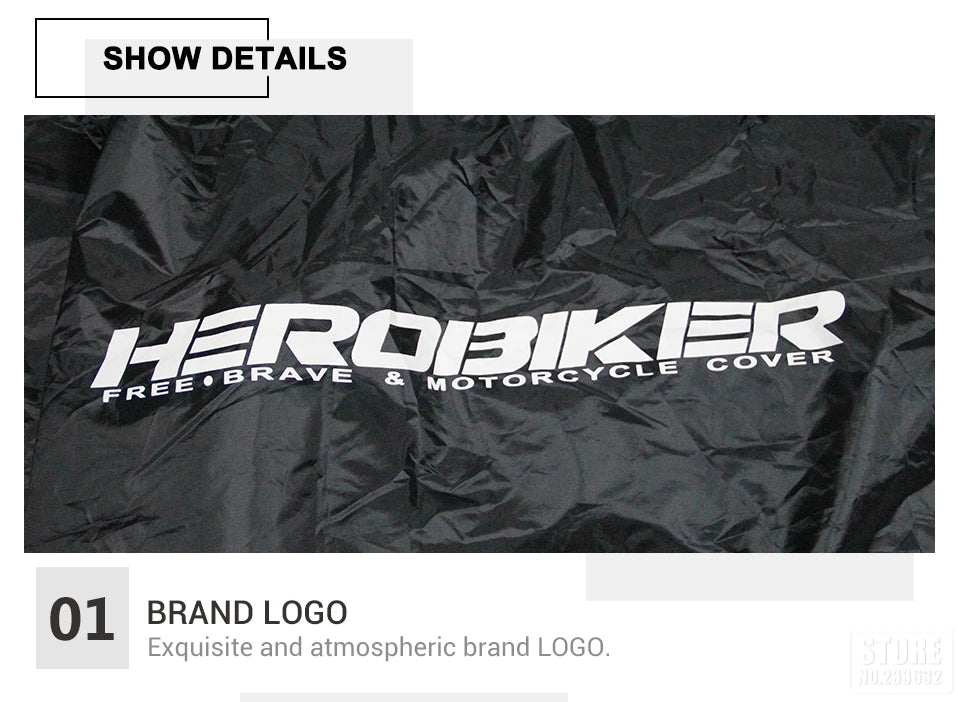 Motorcycle Cover Waterproof Moto Rain Cover Dustproof UV Protective Outdoor Indoor Motocross Scooter Motorbike Cover All Season