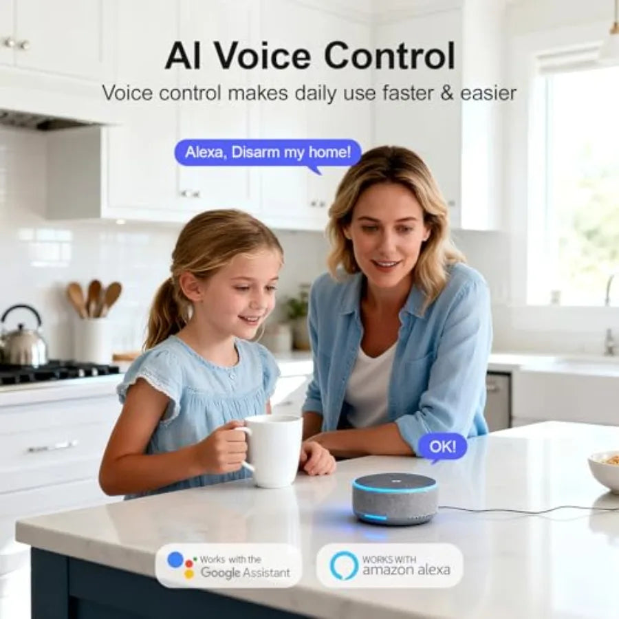 Wireless Home Alarm System with Instant App Alerts, 4-Piece DIY Kit