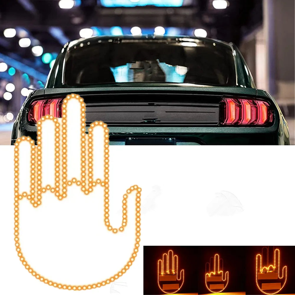 LED Gesture Light with Remote for Car Interior Window Sign