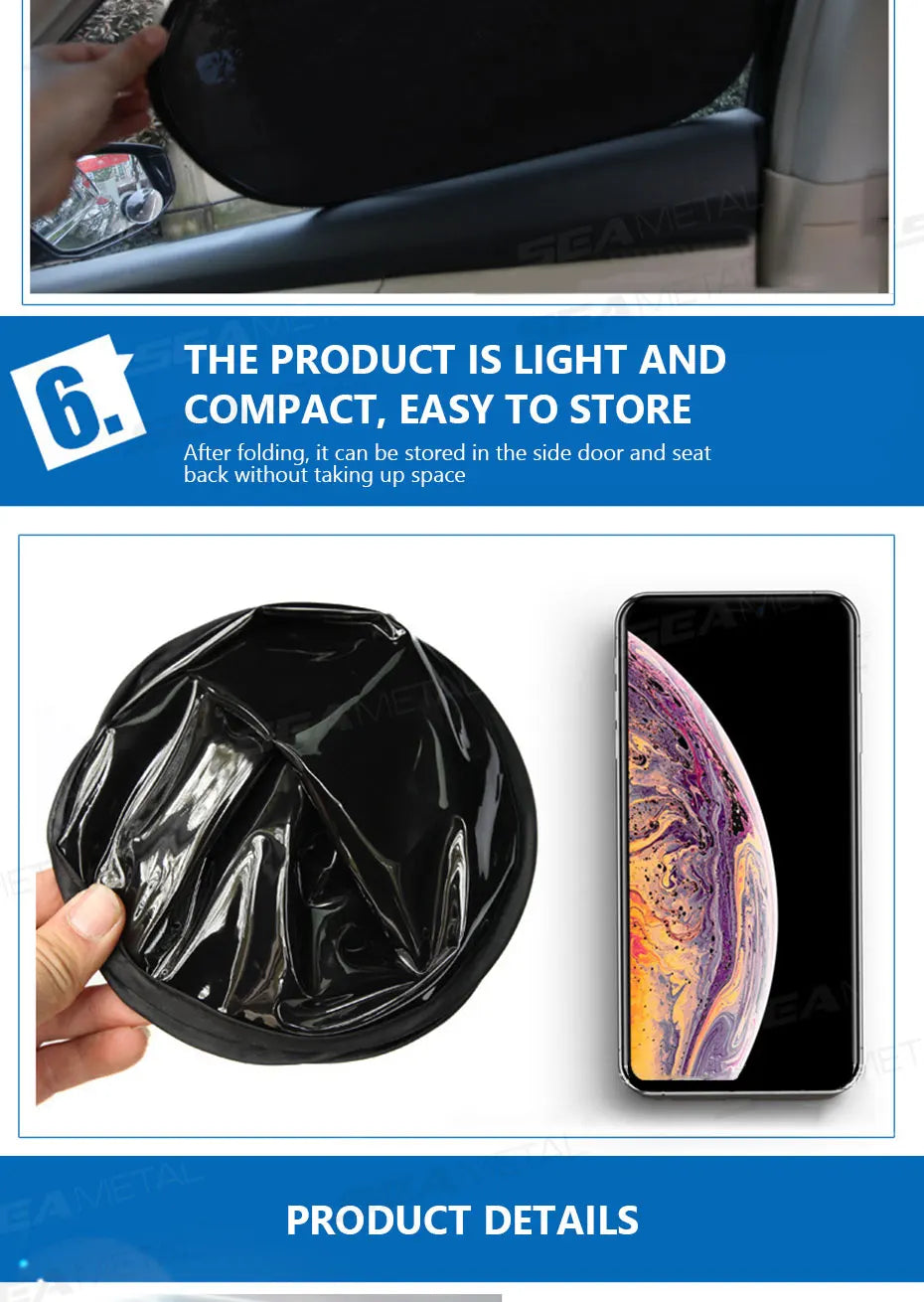 BLALION 2‑Pack Car Window Sunshade Mesh Protector