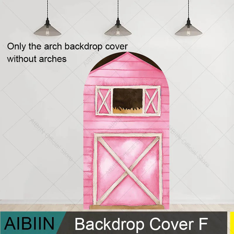 Farm-Themed Arch Backdrop Cover, Stand Excluded