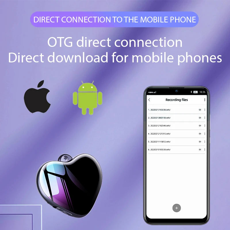 Dictaphone Audio Micro Listen Small Player Recorder Digital Record Voice Activated Recording Device Sound Professional