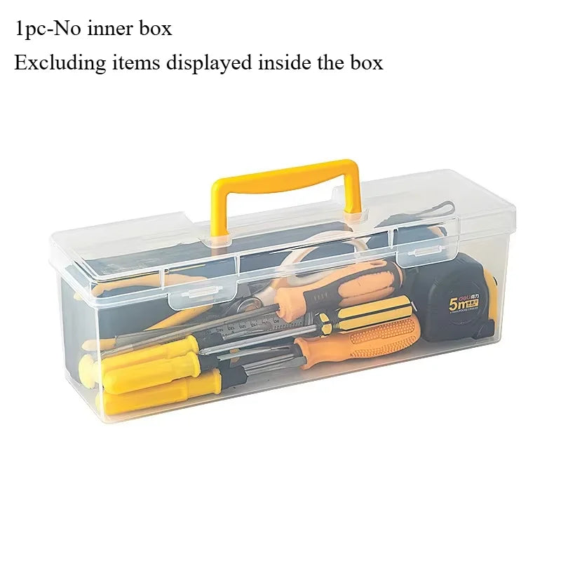 Clear Portable Parts Storage Box, Empty or 6-Insert Set
