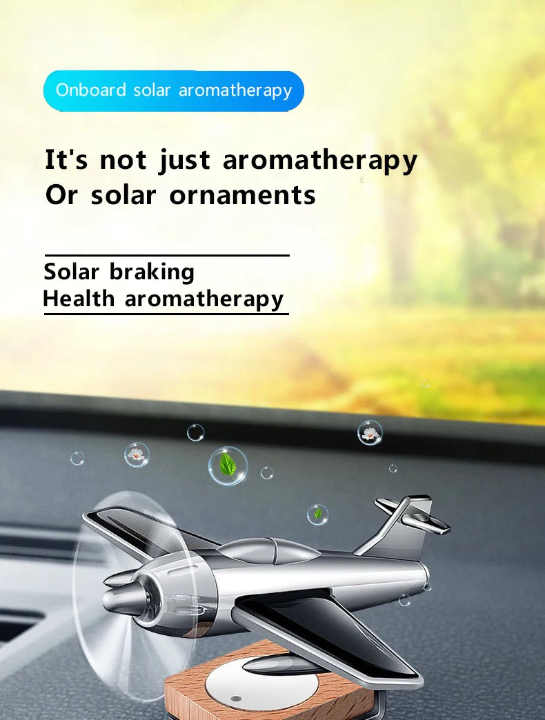 Car interior accessories solar airplane model center console decoration air freshener