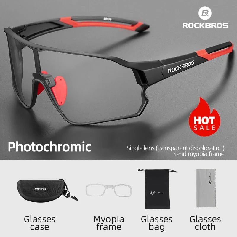 Photochromic Bike Glasses UV400 Cycling Sunglasses for Men and Women