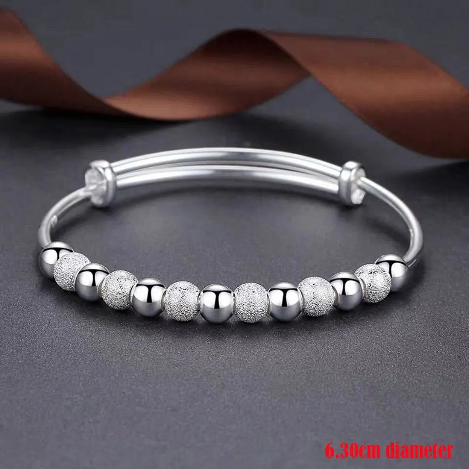 925 Silver Bracelet with Charming Beads