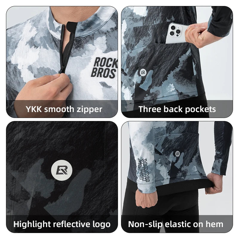 Long Sleeve Thermal Cycling Jersey for Cold Weather