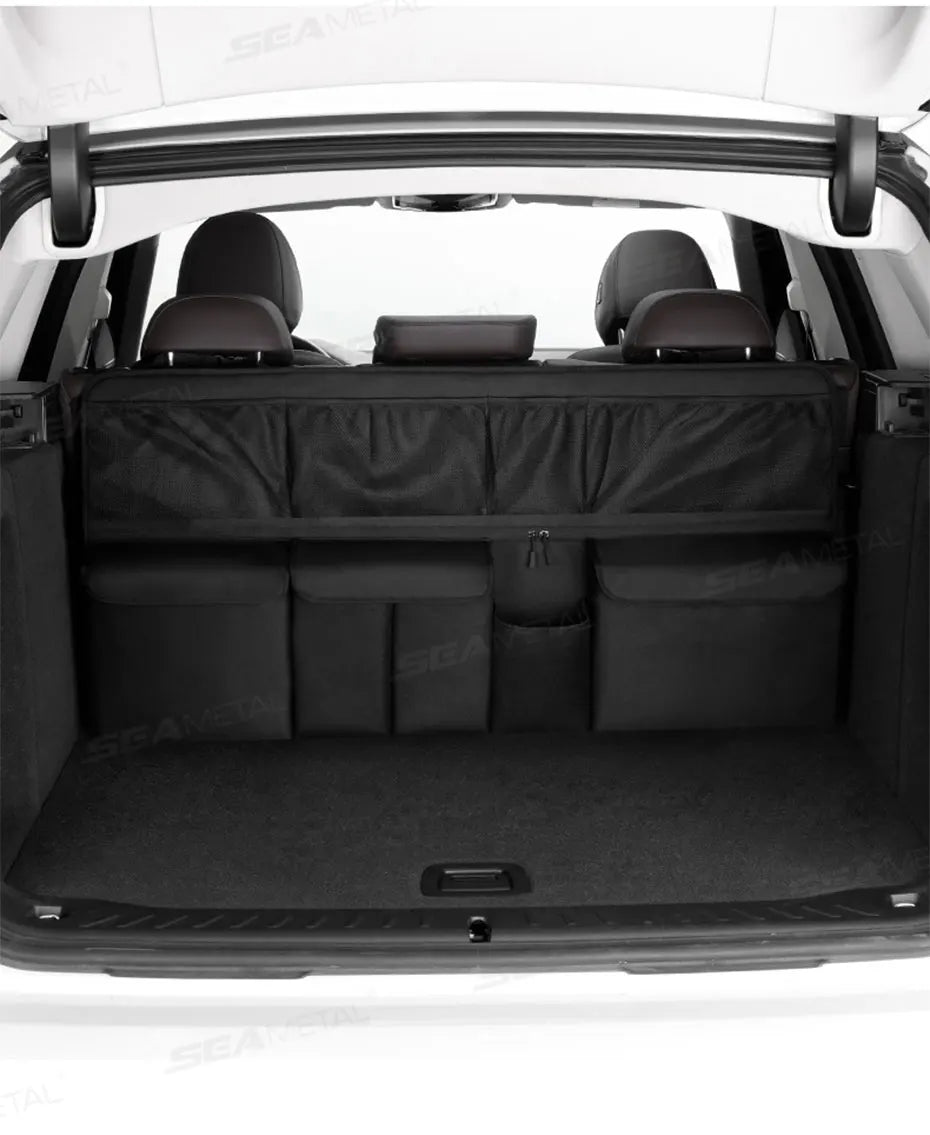 SEAMETAL 9-Pocket Car Organizer Seat Back Hanging Storage Bag Wear-Resistant Oxford Colth SUV/MPV Trunk Organizer with Zipper