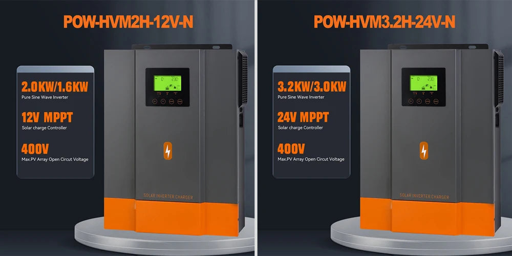 PowMr Inverter Solare Ibrido 3,2KW 24V con MPPT 80A e WiFi