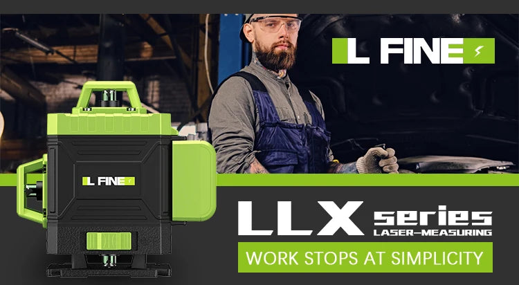 16‑Line Laser Level with 360° Green Beam Projection