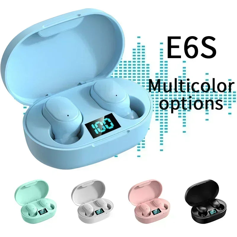 E6S Pink True Wireless Bluetooth Earbuds with Charging Case