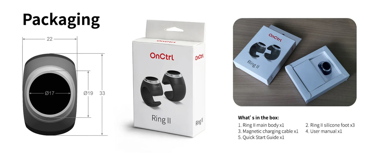 Ring2 Finger Remote for Compatible Action Cameras