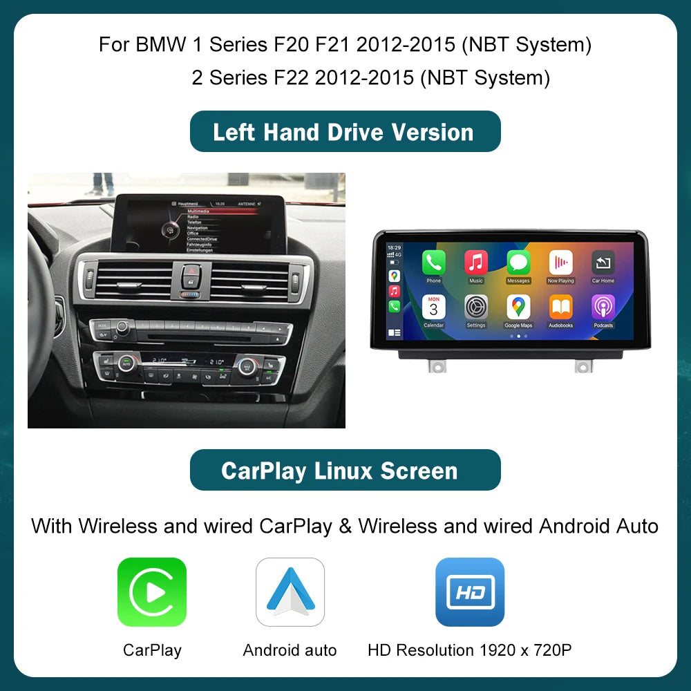 Bezdrátový displej CarPlay pro BMW řady 1–4