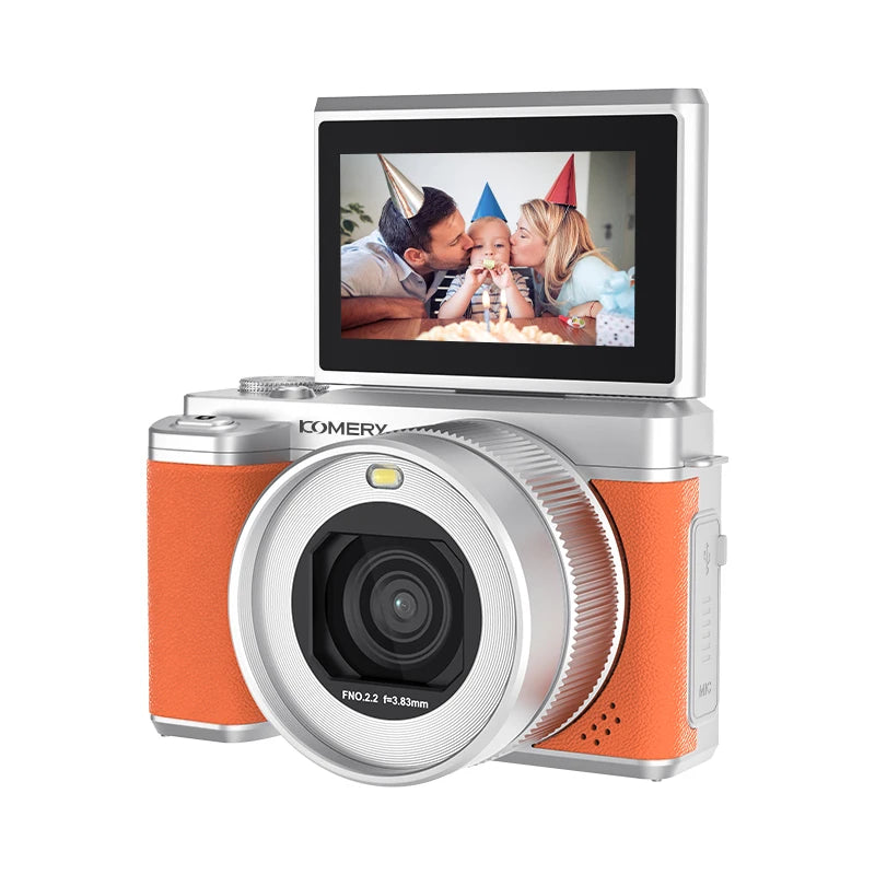 4K Dual Lens Vlogging Camera with Flip Screen & 18X Zoom