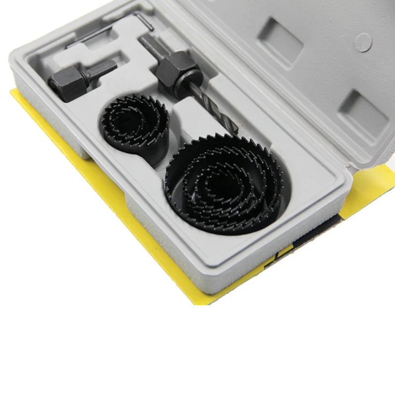 Eleven-Piece Hole Saw Set for Wood and Plasterboard